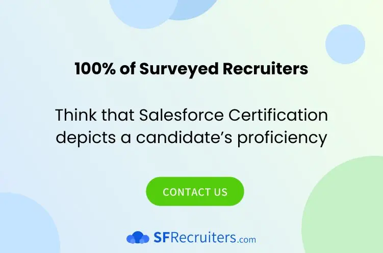 100% of Surveyed Recruiters Think that Salesforce Certified Consultants Have a Proof of their Proficiency